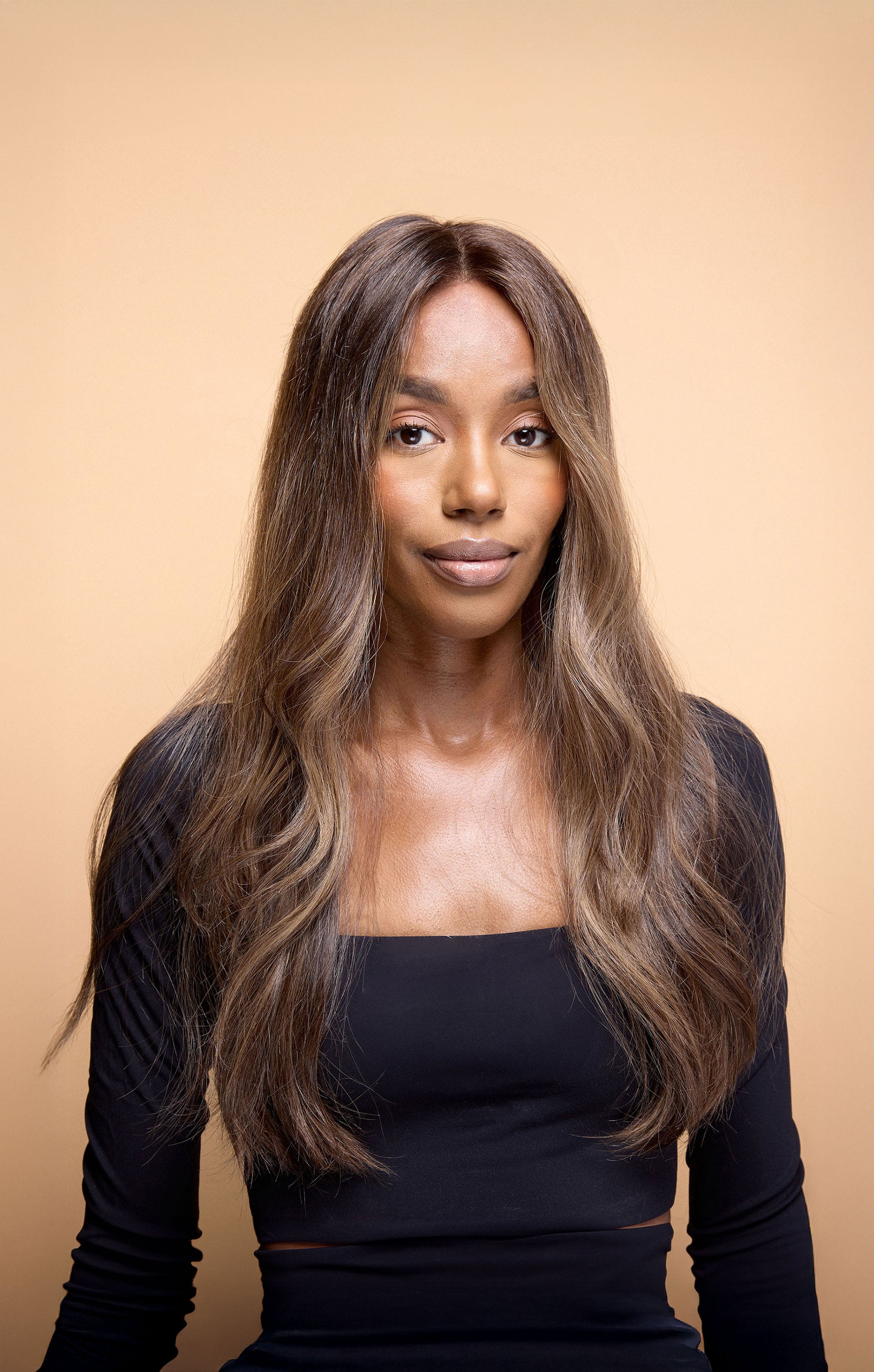 Julie - Brown with Highlights - Lace Top Wig | Shani Wigs – Shani Wigs